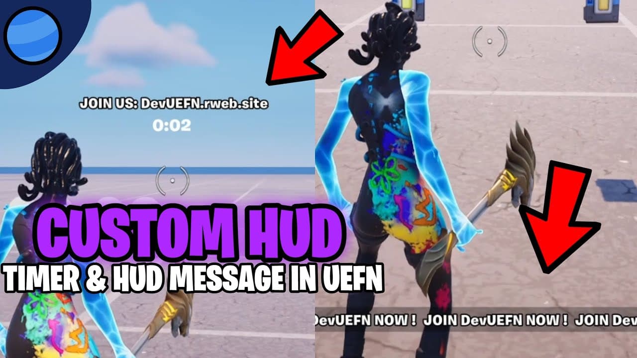 Custom TIMER/HUD MESSAGE DEVICE Huds For UEFN video